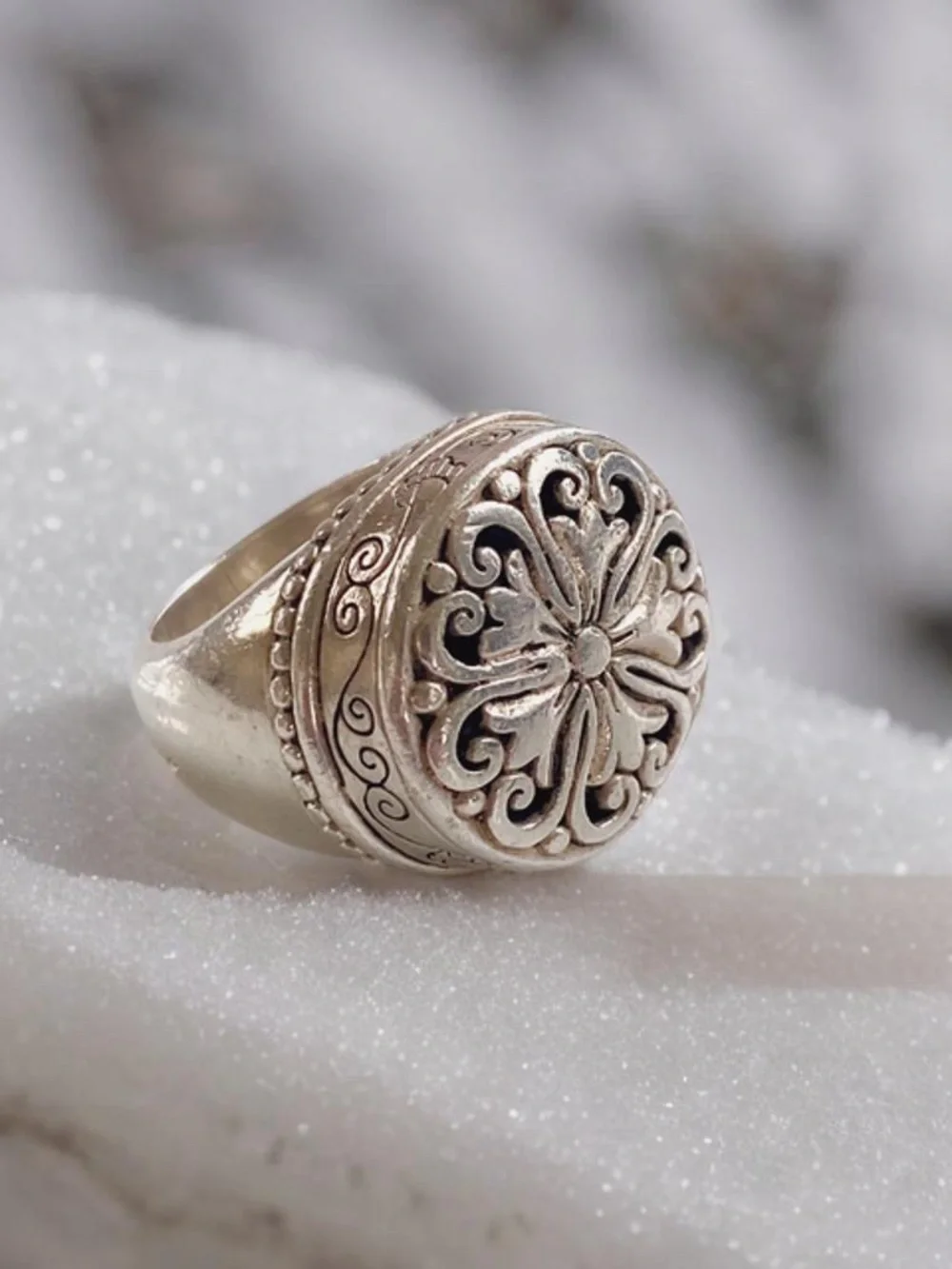Brighton RARE STERLING SILVER Retired Statement Ring. Size 6 - Picture 10 of 10